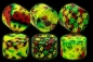 Preview: 1 CNC Aluminium Grinder/Polinator, 50mm 4-teilig "Glow in the Dark - Leaf II (Rasta)"